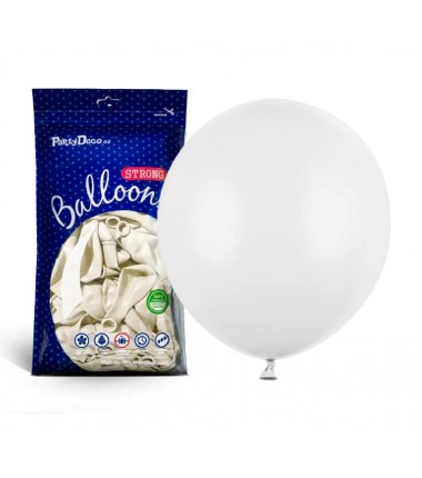 Balony Strong 43 cm białe Pastel Pure White - 25 sztuk