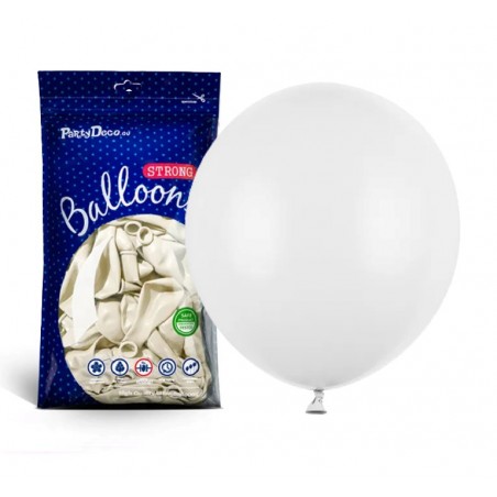 Balony Strong 43 cm białe Pastel Pure White - 25 sztuk