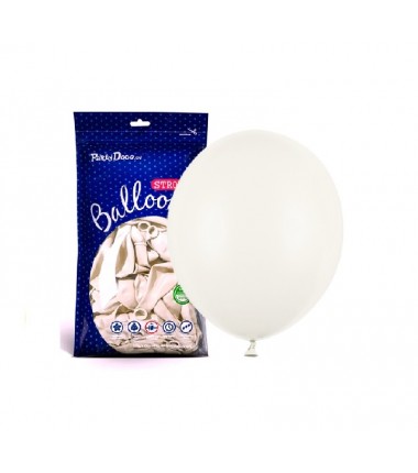 Balony Strong 12 cm złamana biel Pastel Off-white- 100 sztuk