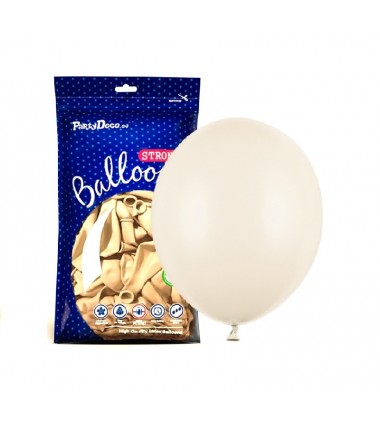 Balony Strong 23 cm jasny alabaster, beżowe Pastel Light Nude - 100 sztuk