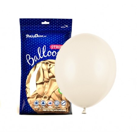 Balony Strong 23 cm jasny alabaster, beżowe Pastel Light Nude - 100 sztuk
