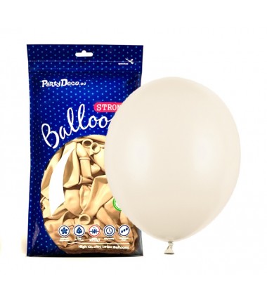 Balony Strong 30 cm jasny alabaster, beżowe Pastel Light Nude - 100 sztuk
