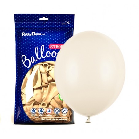 Balony Strong 30 cm jasny alabaster, beżowe Pastel Light Nude - 100 sztuk