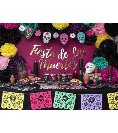 Pompon bibułowy różowy 35 cm - 1 sztuka