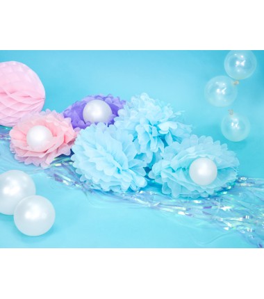 Pompon bibułowy błękitny 25 cm - 1 sztuka