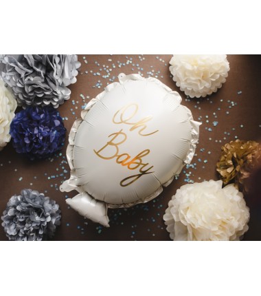 Pompon bibułowy złoty 25 cm - 1 sztuka