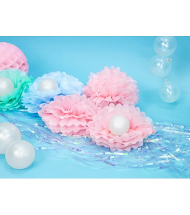 Pompon bibułowy jasnoróżowy 25 cm - 1 sztuka