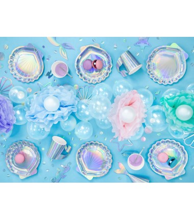 Pompon bibułowy niebieski 35 cm - 1 sztuka