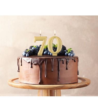 Świeczka złota - cyfra 7