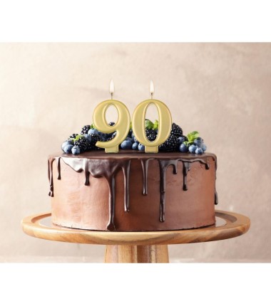 Świeczka złota - cyfra 9