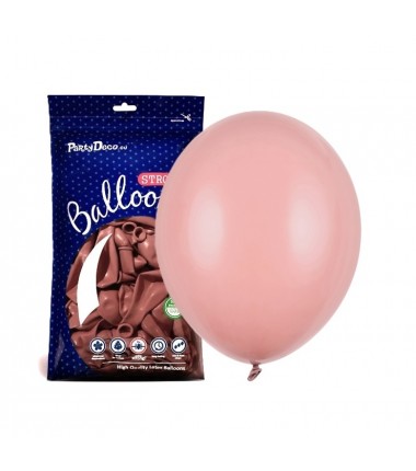 Balony Strong 23 cm ciemny brudny róż Pastel Dark Dusty Rose - 100 sztuk