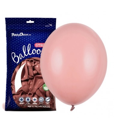 Balony Strong 30 cm ciemny brudny róż Pastel Dark Dusty Rose - 100 sztuk