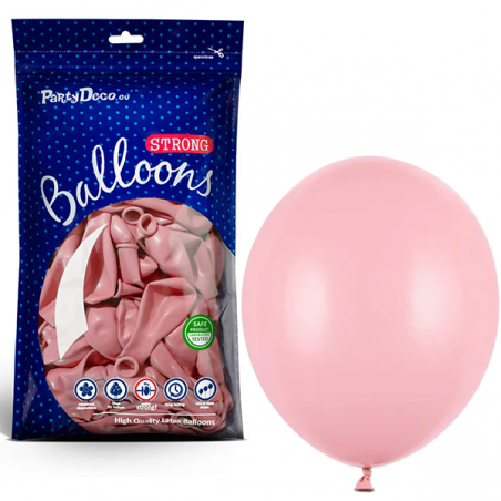 Balony Strong 12 cm różowe Pastel Baby Pink - 100 sztuk