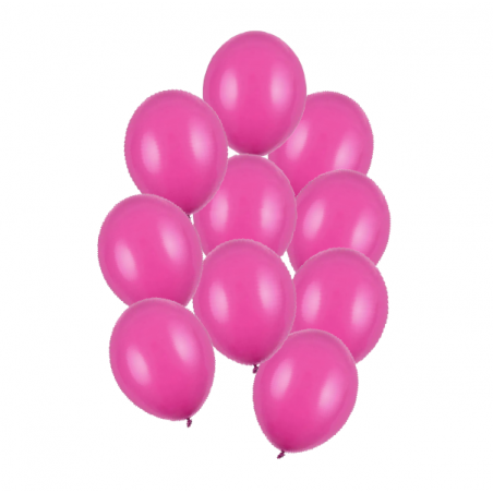 Balony Strong 23 cm ciemnoróżowe Pastel Hot Pink - 10 sztuk