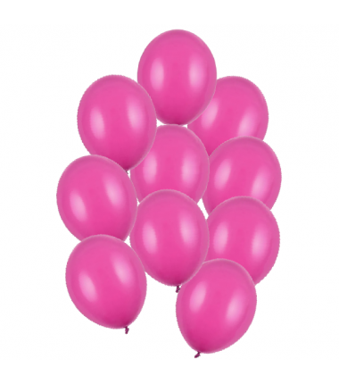 Balony Strong 30 cm ciemnoróżowe Pastel Hot Pink - 10 sztuk