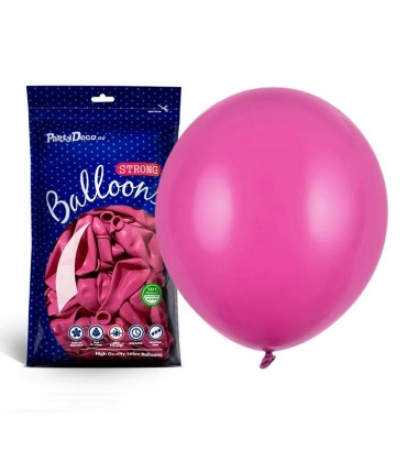 Balony Strong 43 cm ciemnoróżowe Pastel Hot Pink - 25 sztuk