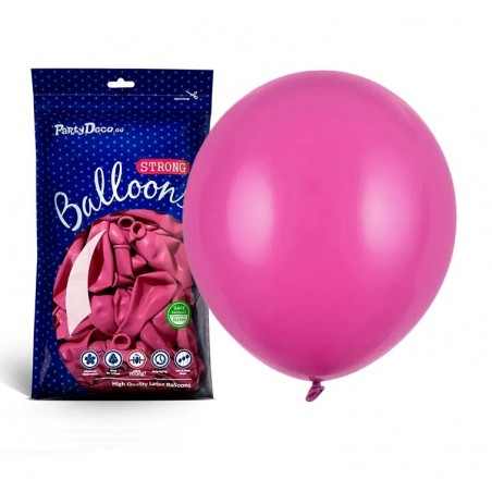 Balony Strong 43 cm ciemnoróżowe Pastel Hot Pink - 25 sztuk