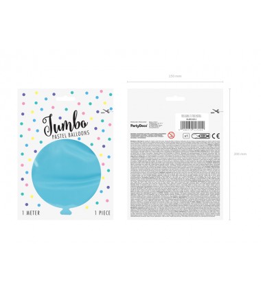 Balon Strong okrągły 60 cm - Pastel Light Blue - jasnoniebieski