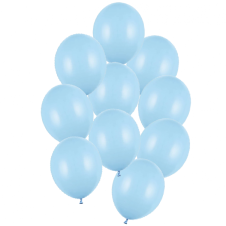 Balony Strong 30 cm błękitne Pastel Baby Blue - 10 sztuk