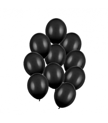 Balony Strong 23 cm czarne Pastel Black - 10 sztuk