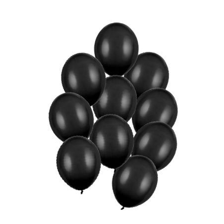 Balony Strong 23 cm czarne Pastel Black - 10 sztuk
