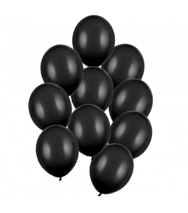 Balony Strong 30 cm czarne Pastel Black - 10 sztuk