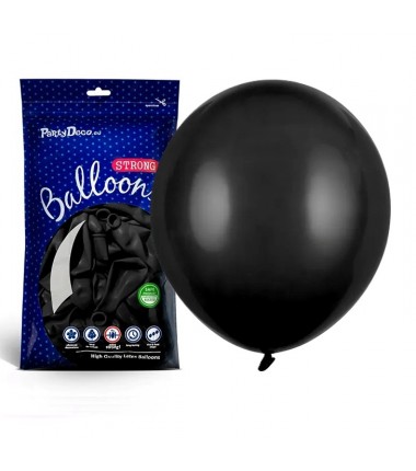 Balony Strong 43 cm czarne Pastel Black - 25 sztuk