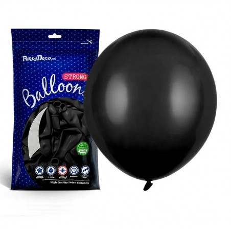 Balony Strong 43 cm czarne Pastel Black - 25 sztuk