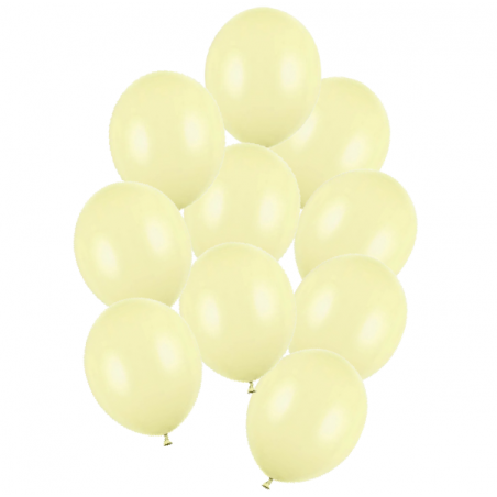Balony Strong 30 cm jasnożółte Pastel Light Yellow - 10 sztuk