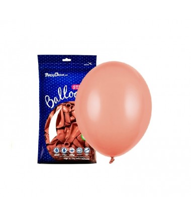 Balony Strong 12 cm ciemne brzoskwiniowe Pastel Peach - 100 sztuk