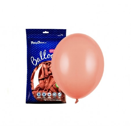 Balony Strong 12 cm ciemne brzoskwiniowe Pastel Peach - 100 sztuk