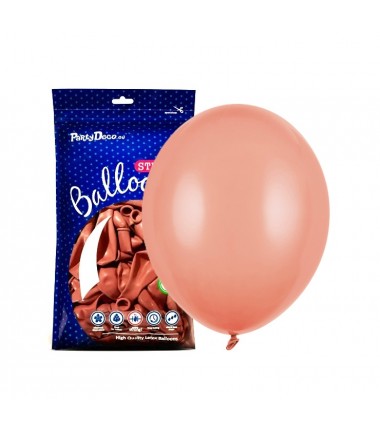 Balony Strong 23 cm ciemne brzoskwiniowe Pastel Peach - 100 sztuk