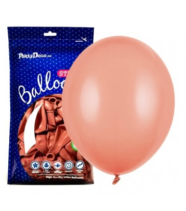 Balony Strong 30 cm ciemne brzoskwiniowe Pastel Peach - 100 sztuk