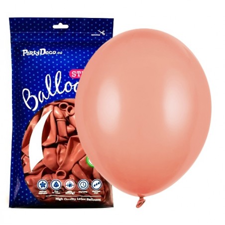 Balony Strong 30 cm ciemne brzoskwiniowe Pastel Peach - 100 sztuk
