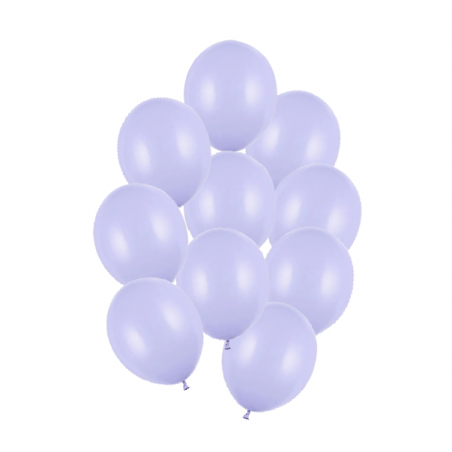 Balony Strong 23 cm liliowe Pastel Light Lilac - 10 sztuk
