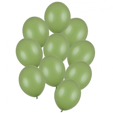 Balony Strong 30 cm oliwkowe Pastel Rosemary Green - 10 sztuk