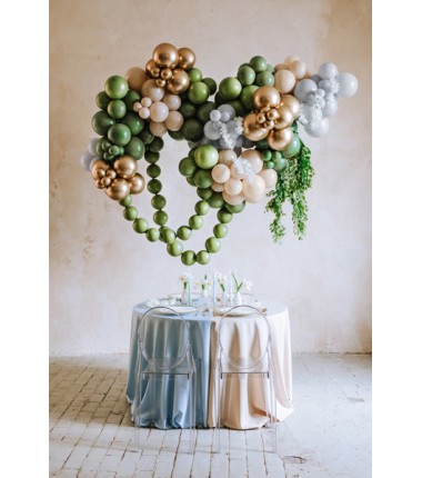 Balon Strong okrągły 1 m - Pastel Rosemary Green - oliwkowy