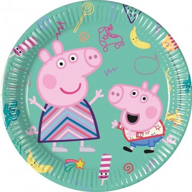 Talerzyki Świnka Peppa 20cm - 8 sztuk