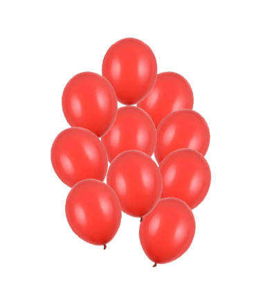 Balony Strong 23 cm makowe, czerwone Pastel Poppy Red - 10 sztuk