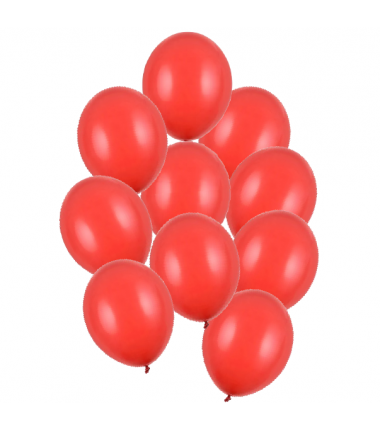 Balony Strong 30 cm makowe czerwone Pastel Poppy Red - 10 sztuk