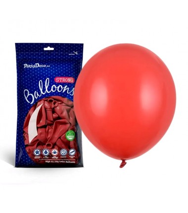 Balony Strong 43 cm makowe Pastel Poppy Red - 25 sztuk