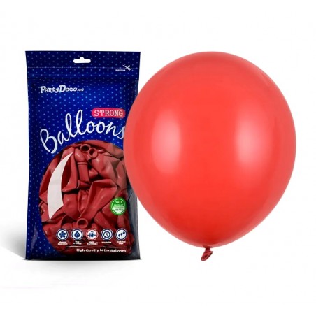 Balony Strong 43 cm makowe Pastel Poppy Red - 25 sztuk