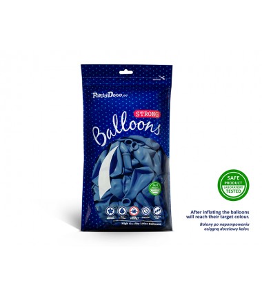 Balony Strong 12 cm chabrowe Pastel Corn. Blue - 100 sztuk