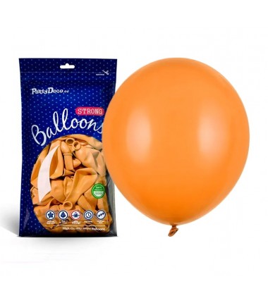 Balony Strong 43 cm mandarynkowe Pastel Mandarin Orange - 25 sztuk