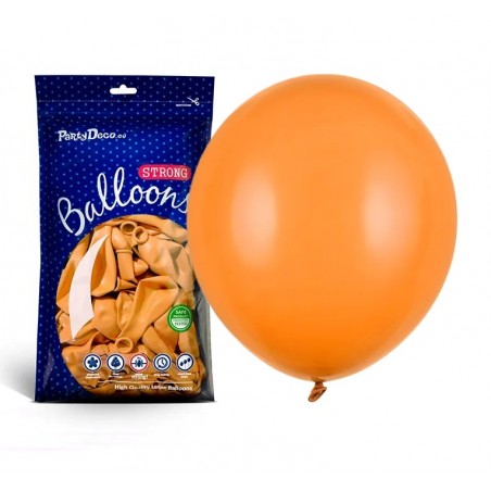 Balony Strong 43 cm mandarynkowe Pastel Mandarin Orange - 25 sztuk