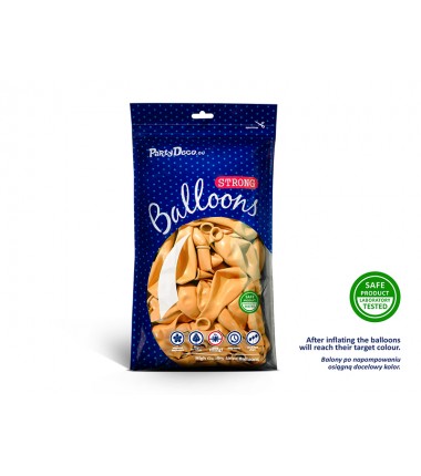 Balony Strong 12 cm pomarańczowe Pastel Brt. Orange - 100 sztuk