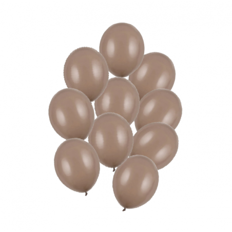 Balony Strong 23 cm kawowe Pastel Cappuccino - 10 sztuk