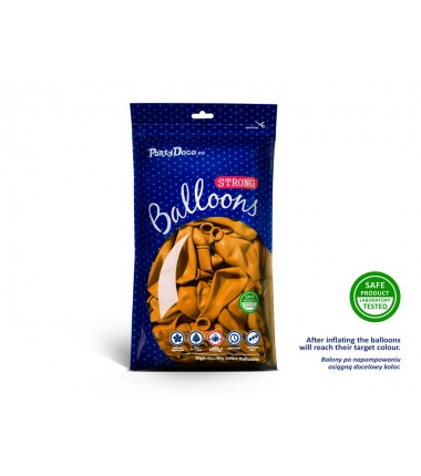 Balony Strong 12 cm ciemne miodowe Pastel Honey - 100 sztuk