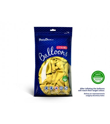 Balony Strong 12 cm cytrynowe Pastel Lemon Zest - 100 sztuk