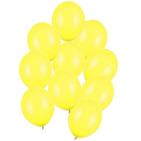 Balony Strong 30 cm cytrynowe Pastel Lemon Zest - 10 sztuk